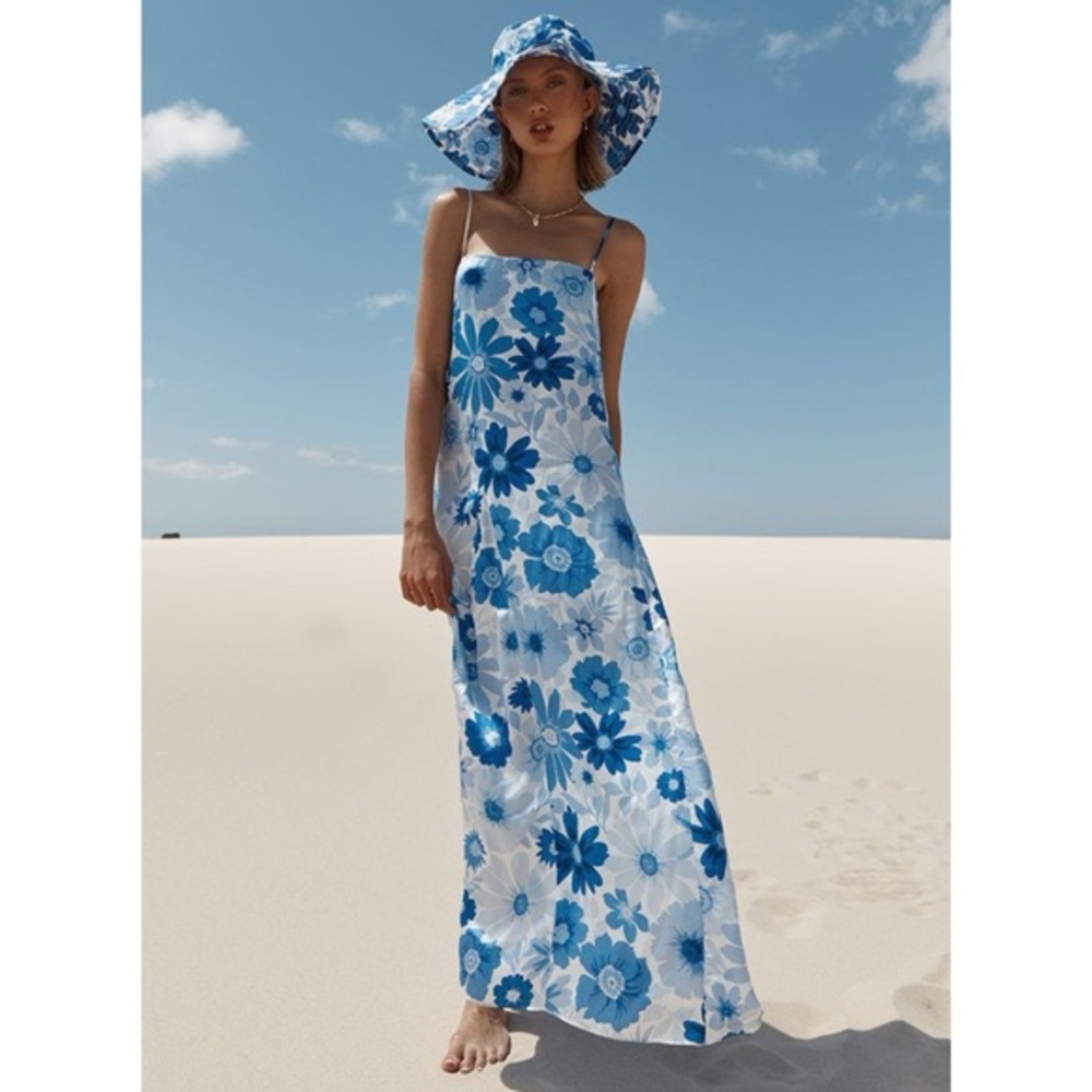 Dissh Lori Bloom silk slip dress